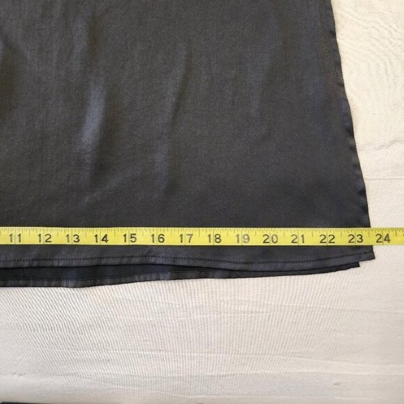 H&M Women's Elegant Black Slip Dress Straight Side Slit, sz SM - Picture 5 of 11